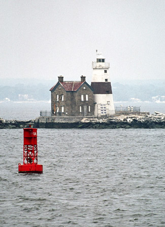 Built in 1809, Sands Point Light is situated close to Execution Rocks, but proved ineffective at warning mariners of the danger in heavy fog or stormy weather.