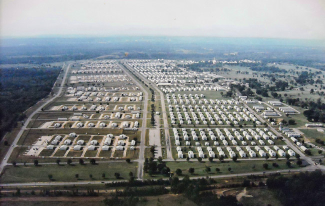 On September 9, 1941, construction started on Camp Chaffee. Then on December 7, 1941, the first soldiers arrive. Between 1943-1946 some 3,000 German prisoners of war encamped at Camp Chaffee. It was the home of the 5th Armored Division from 1948-1957.