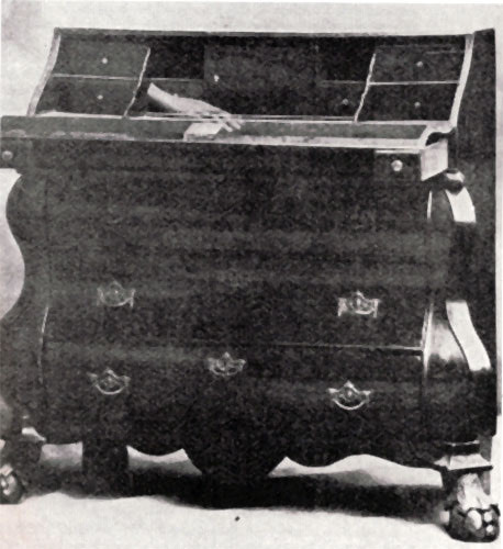 A furniture dealer snapped this ghost picture when photographing a bureau for a catalog.