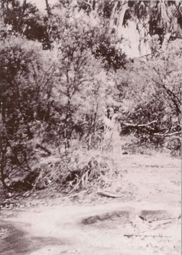 This picture taken at Corroboree Rock at Alice Springs, Northern Territory, Australia shows the ghost of a woman.