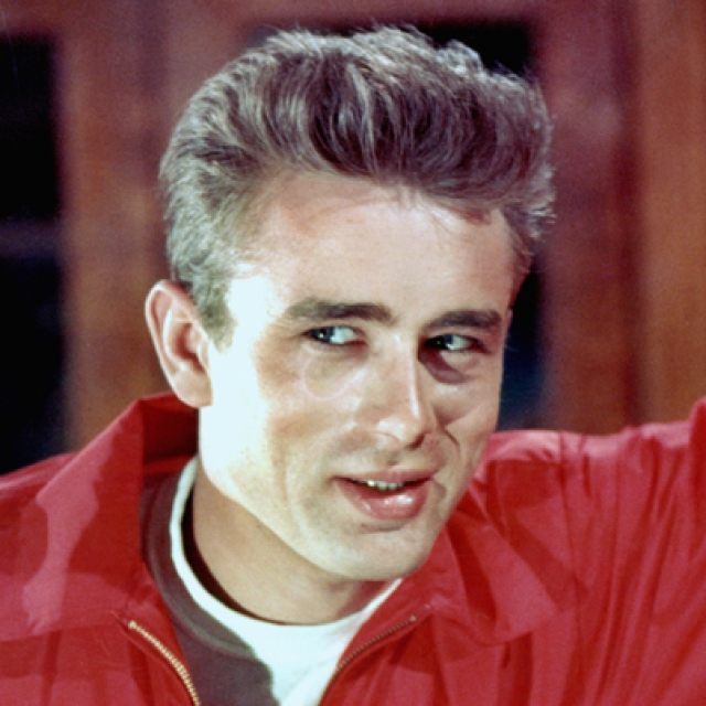 James Dean was born on February 8, 1931, in Marion, Indiana. He starred in the film adaptation of the John Steinbeck novel East of Eden, for which he received an Oscar nomination. His next starring role, in Rebel Without a Cause, made him into the embodiment of his generation. Shortly after completing work on the film Giant, Dean was killed in a car crash and quickly became an enduring film icon.