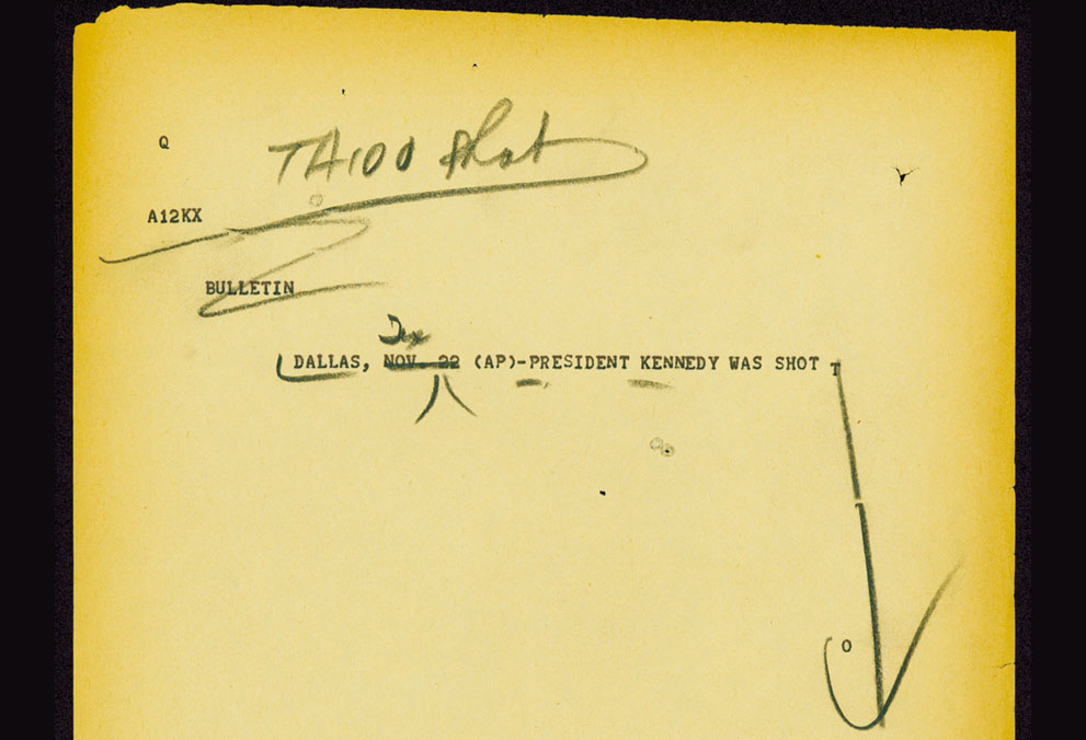 JFK Assassination AP wire transmissions