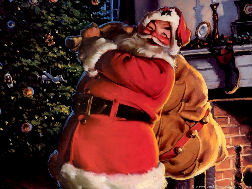 Santa Stuffs The Stockings