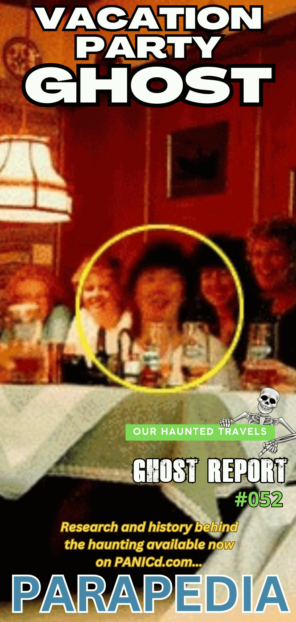 The Vacation Party Ghost is the reason why you should never be the last one at a party.  The  unknown apparition shows up in a photo of friends on vacation.